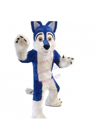 Blue Husky Wolf Mascot Costumes Fancy Party Dress carnival outfit