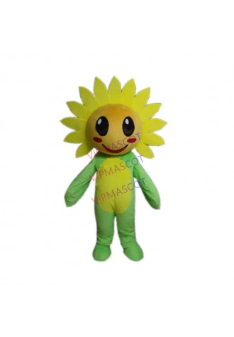 Custom Sunflower Mascot Costume Adult Size Costume With A Mini Fan Inside Head For Commercial Advertising Carnival Party