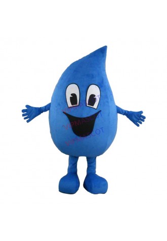 Custom Water Shape Mascot Costume Adult Size Waterdrop Costume With A Mini Fan Inside Head For Commercial Advertising Party