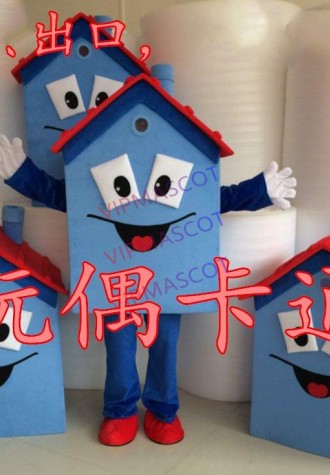 House Mascot Costume Cartoon Apparel Halloween Birthday Cosplay Fancy Dress Christmas Cosplay for Halloween party event