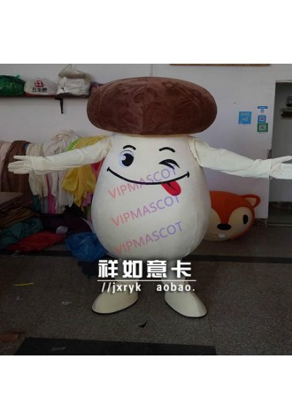Mushroom Mascot Costume Adult Size TV Advertising Commercial Costume Fancy Dress Christmas Cosplay for Halloween Party Event