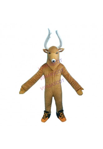 Deer Custom Mascot Costume Adult Cartoon Animal Cosplay Costume With Fan Inside Head For Commercial Advertising promotion