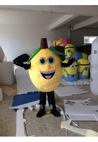Yellow Lemon Mascot Costumes Fruit Mascot Costumes Halloween Costumes Chirstmas Party Adult Size Fancy Dress