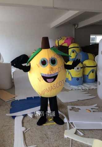 Yellow Lemon Mascot Costumes Fruit Mascot Costumes Halloween Costumes Chirstmas Party Adult Size Fancy Dress