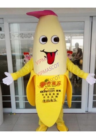 New Revised Version Sweety Fruit Banana Halloween Cosplay Adult Fruit Mascot Costume Holiday Special Clothing Free Shipping