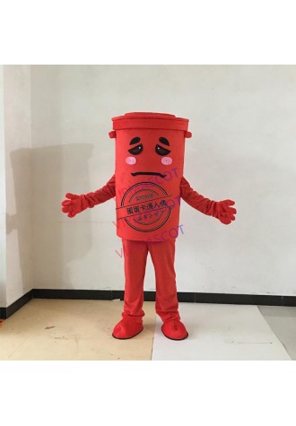 Green Recycle Trash Can Mascot Costume Adult Size Waste Ash Bin Garbage Can Anime Costumes Advertising Mascotte Fancy Dress Kits
