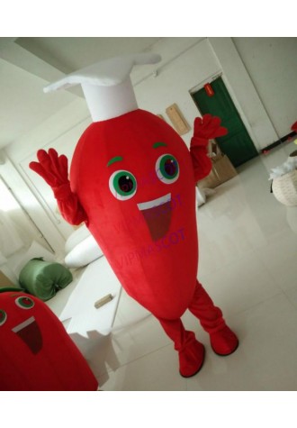 Vegetables Theme Anime Cosplay Costumes Cartoon Charactor Red Pepper Mascot Costumes for Sale Halloween Carnival Fancy Dress