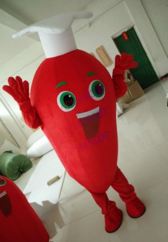 Vegetables Theme Anime Cosplay Costumes Cartoon Charactor Red Pepper Mascot Costumes for Sale Halloween Carnival Fancy Dress