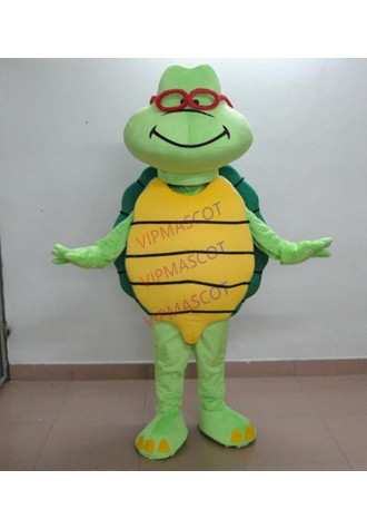Funny Turtle Mascot Costume Adult Size Cartoon Green Turtle Tortoise Theme Anime Cosplay Costumes Carnival Apparel