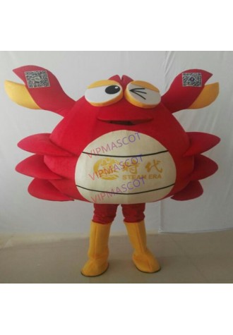 Make EVA Material Red Crab Mascot Costumes Unisex Cartoon Apparel Cosplay Custom Made Adult Size Advertising Dress