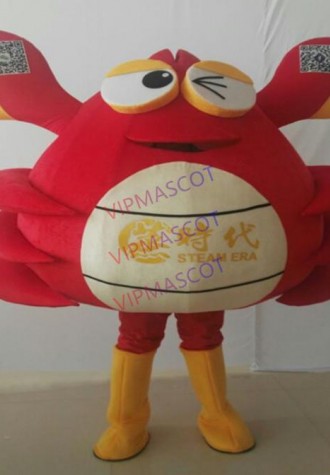 Make EVA Material Red Crab Mascot Costumes Unisex Cartoon Apparel Cosplay Custom Made Adult Size Advertising Dress