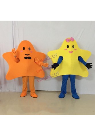 Yellow Star Mascot Star Girl Mascot Costume Adult Size Activities Performing Costumes for Sale Holiday Carnival Fancy Dress Kits