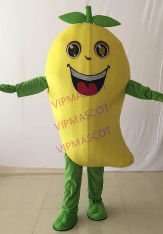 Mango Mascot Costume Fruit Cartoon Apparel Halloween Birthday Cosplay Adult Size Adult Mascot Costumes Fruit Mascot Fancy Dress