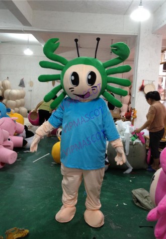 Red and Green Crab Mascot Cartoon Fancy Dress Suit Toy Story Character Cartoon birthday Halloween party performance props