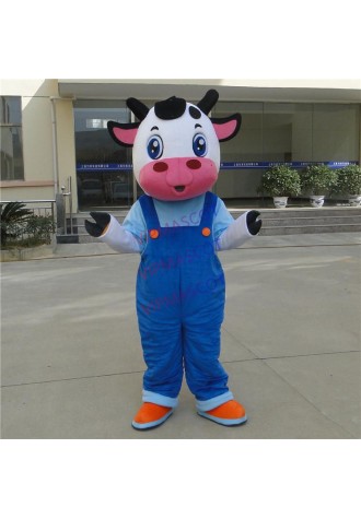 Halloween Dairy Cow Mascot Costume Adult Top Quality Cartoon Cow Cartoon Costumes Halloween Party Fancy Dress