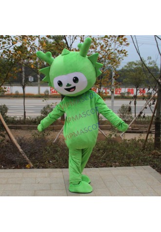Green Dinosaur Mascot Costume Green Dragon Mascot Costume for Adults Halloween Carnival Party Masquerade Event Fancy Dress