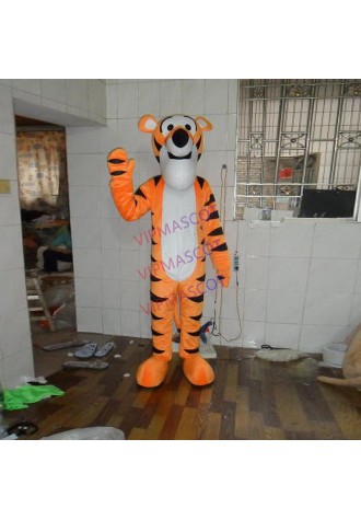 Mascot happy tigger mascot costume cartoon mascot costume