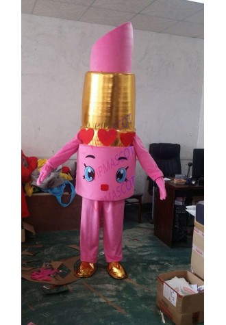 Lipstick Mascot Cartoon Fancy Dress Cosmetics store advertising Cartoon birthday Halloween party performance props