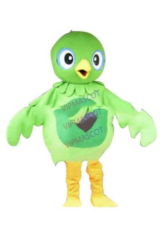 mascot Green Bird Mascot Costume Adult Size Parakeet Easter Christmas Halloween Party Fancy Dress  FREE SHIPPING