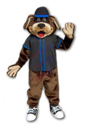mascot Hot Sale Slider Dog Mascot Costume Dark Brown Dog Puppy Costume Advertising Stage Props Dog Cosply Carnival Costume