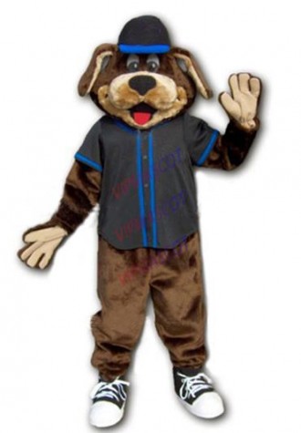 mascot Hot Sale Slider Dog Mascot Costume Dark Brown Dog Puppy Costume Advertising Stage Props Dog Cosply Carnival Costume