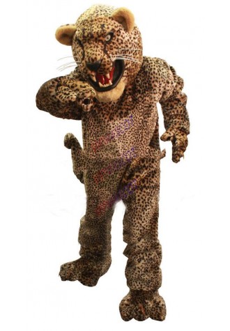 mascot Super Deluxe Style Snarling Cheetah Mascot Costume Leapord Cat Senior Club Mascotte Mascota Outfit Suit Party