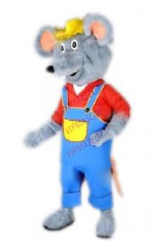 mascot Farmer Mouse plush Mascot Costume Cartoon Character carnival costume fancy Costume party