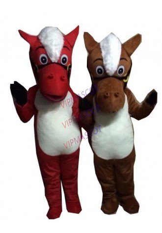 mascot 2 horse Mascot Costume custom color costume cosplay food Cartoon Character carnival costume fancy Costume party