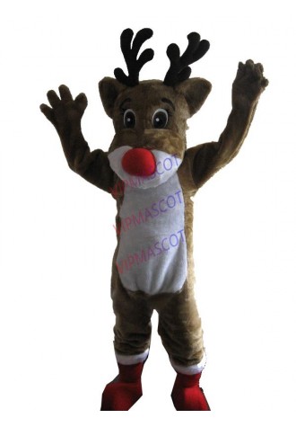 Christmas Rudolph Reindeer mascot costume custom size costume cosplay Cartoon Character carnival costume fancy Costume party