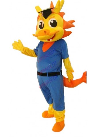 Cute Christmas halloween Blue Dragon Mascot Costume Fancy Outfit Cartoon Character Party Dress Free Shipping