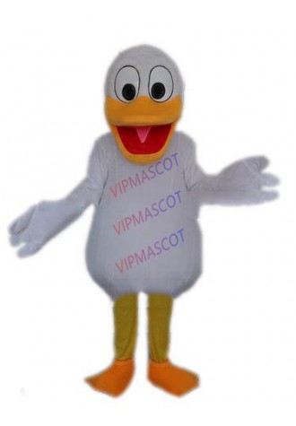 Christmas halloween Lovely White Duck Mascot Costume Fancy Cartoon Character Party Dress Free Shipping