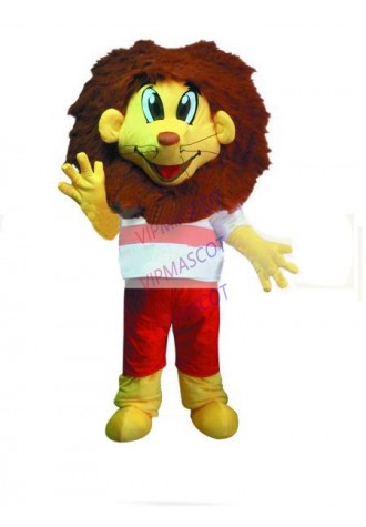 Hot selling Foam Adult cute sport lion mascot fancy dress costumes Halloween party costumes