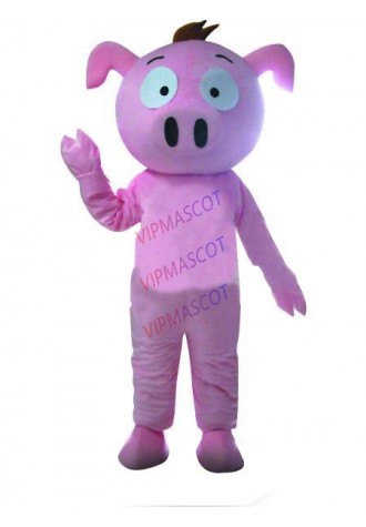 Hot sale Foam Adult Cartoon Character cute purple pig Mascot Costume Hallooween party costume