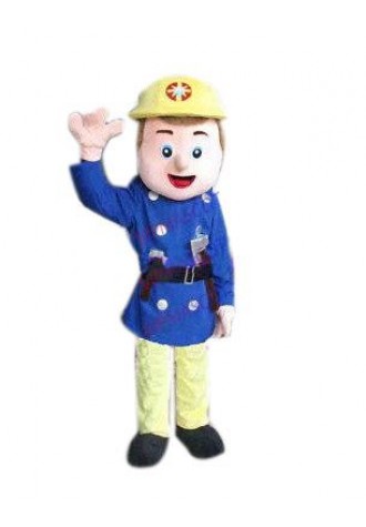 New arrival Adult cartoon character lovely Fireman Mascot Costume fancy dress party costumes