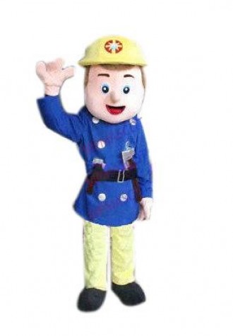 New arrival Adult cartoon character lovely Fireman Mascot Costume fancy dress party costumes