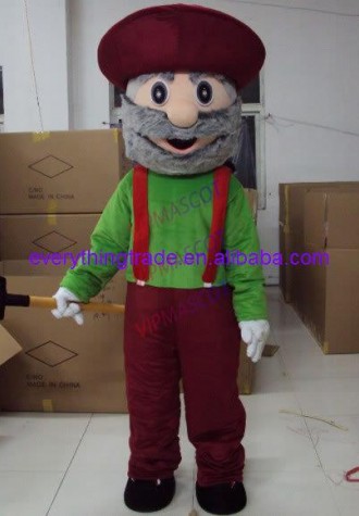 New arrival Cute Adult cartoon character lovely Gold Miner Mascot Costume fancy dress party costumes