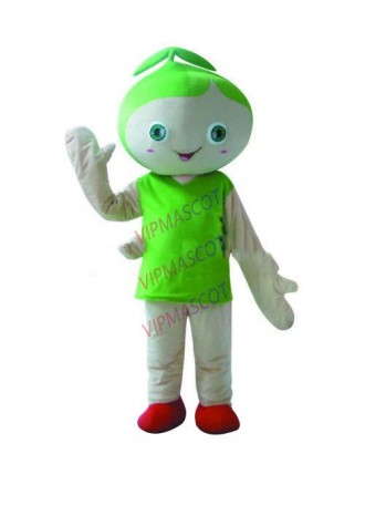 Hot sale Cartoon Character Adult cute green doll Mascot Fancy Dress Halloween party Costume