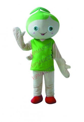 Hot sale Cartoon Character Adult cute green doll Mascot Fancy Dress Halloween party Costume