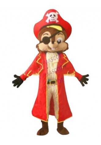 Hot sale Cute Adult Pirate Chipmunk Squirrel Kids Mascot Costume Fancy Dress Cartoon Adult Outfit Suit