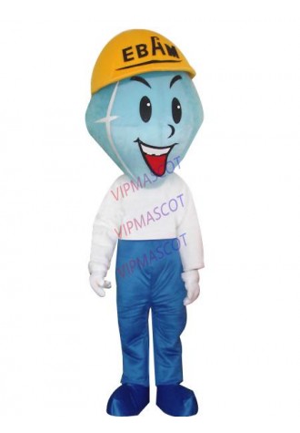 Hot sale Cute Adult New high quality Lovely white Worker boy Mascot Costume Halloween Cartoon Outfit Fancy Dress