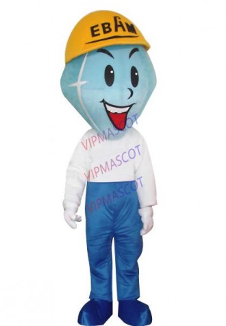Hot sale Cute Adult New high quality Lovely white Worker boy Mascot Costume Halloween Cartoon Outfit Fancy Dress