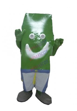 Hot selling Adult lovely cartoon green box  mascot costume fancy dress party costumes adult size
