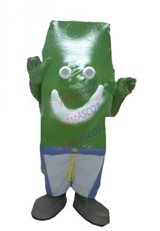 Hot selling Adult lovely cartoon green box  mascot costume fancy dress party costumes adult size