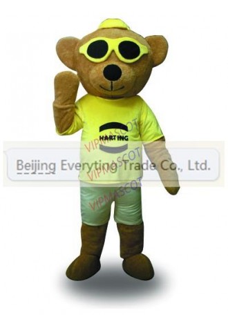 Cute Adult Cartoon Character cute yellow bear Mascot Costume Hallooween party costume adult size