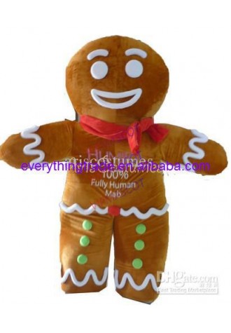 Hot sale Foam Adult popular gingerbread man mascot costume cartoon costumes party costumes fancy dress costumes