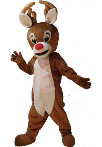 New arrival Foam Cartoon Character Reindeer Deer Christmas Mascot Costume Adult Size HOT SALE