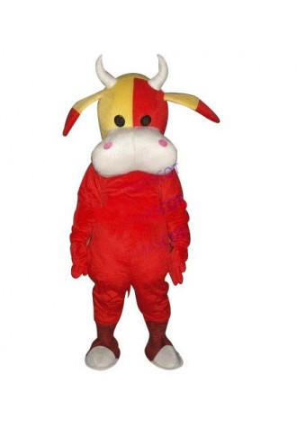 Hot sale Cute new Cartoon lovely Character cute red cow bears mascot Costume fancy dress costume Adult size