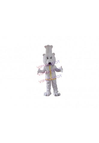 Hot sale Cute Cartoon Character Adult cute white bear Mascot Costume fancy dress party costume