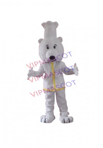Hot sale Cute Cartoon Character Adult cute white bear Mascot Costume fancy dress party costume