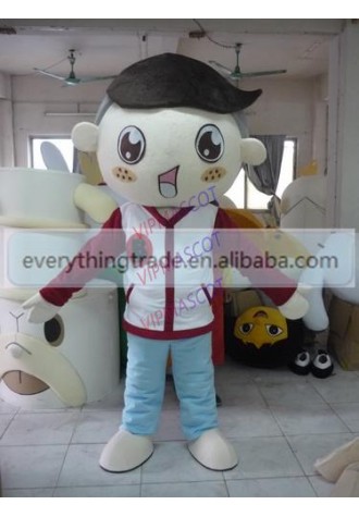 New arrival Cute Adult lovely cartoon big eyes boy mascot costume fancy dress party costumes adult size
